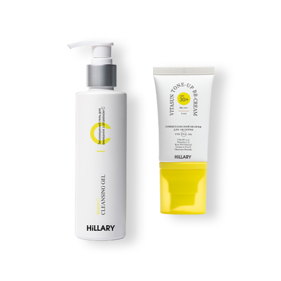 Солнцезащитный BB крем для лица SPF30+ Ivory + Увлажняющий гель для умывания с витамином С Киев