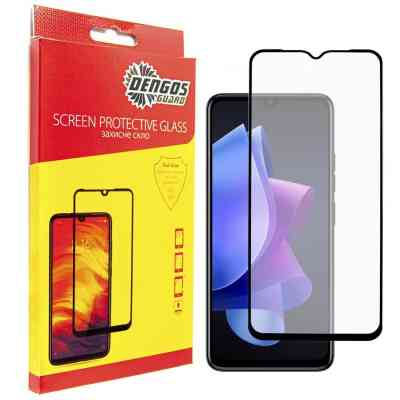 Скло захисне Dengos Full Glue Tecno POP 7 (black) (TGFG-284) Вінниця