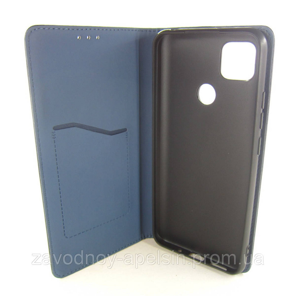 Чохол книжка Xiaomi Redmi 9C 10A Шкіряний (синій) Одеса - фото 2