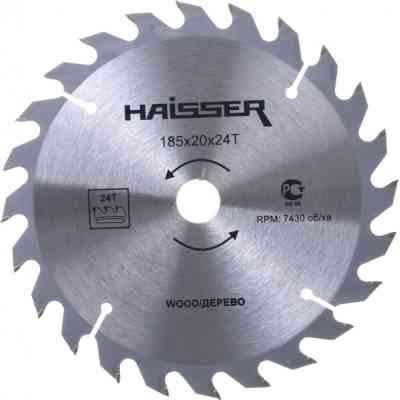 Диск пильний HAISSER по дереву - 185x20 24 зуб. (118490) Вінниця