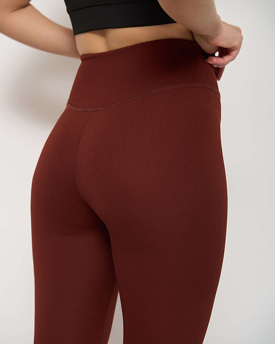 Лосини жіночі в рубчик Nicoletta 10076 Коричневий, M Київ - фото 4