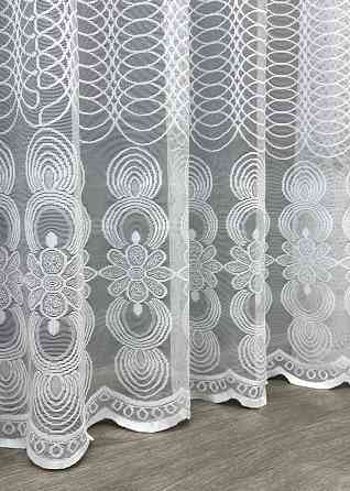 Тюль жаккард, цвет белый 1608т Киев