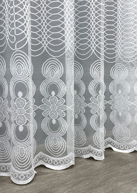 Тюль жаккард, цвет белый 1608т Киев - изображение 6