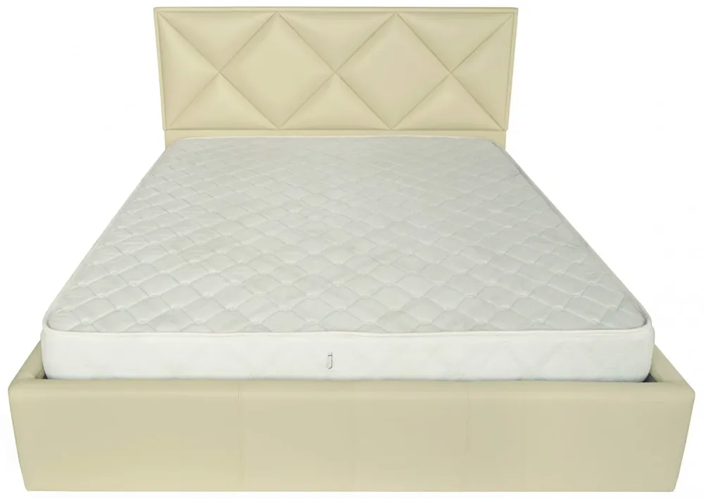 Кровать Двуспальная Leeds Comfort 160 х 190 см Fly 2207 A1 С подъемным механизмом и нишей для белья Бежевый Киев - изображение 2