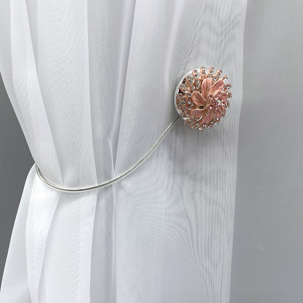 Магніти для штор та гардин "Flowers" набір 2 шт Персиковий (81-217) Київ - фото 3