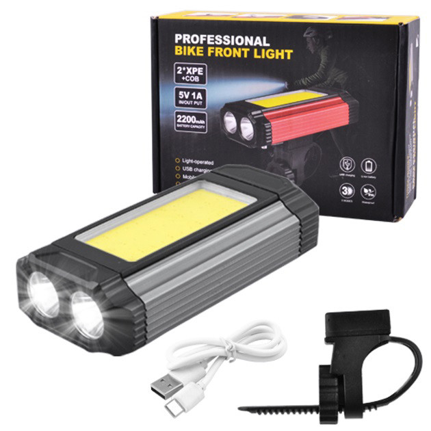 Ліхтар для зручності на велосипеді 501-2XPE+COB, Фара вело велосипедна для велосипедів KU-36 Івано-Франківськ - фото 2