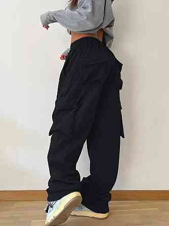 Штани карго жіночі широкі Чорний 42/46 Харків