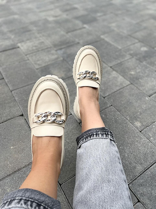 GREMMY Туфлі жіночі GREMMY 200/1 сереб.цепь бежеві (весна-осінь, шкіра натуральна) (4804) лише Коломия - фото 4