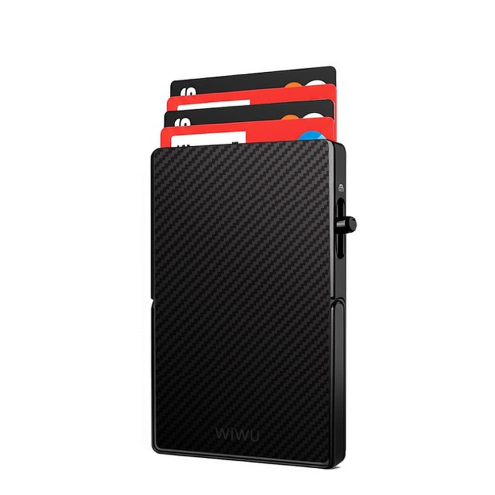 Картхолдер WIWU Warriors Carbon Magsafe Metal Stand Card Holder MW-007 Black Одеса - фото 4
