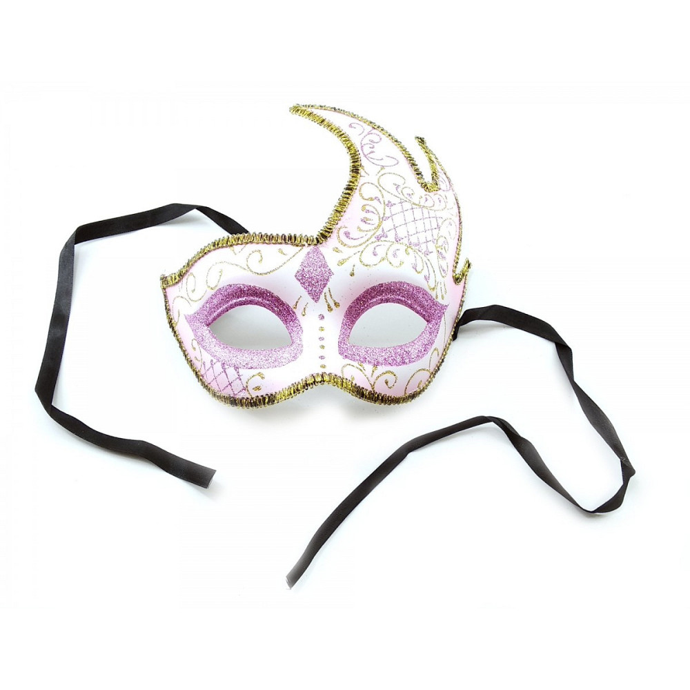 Маска карнавальна для жінки рожева Київ - фото 1