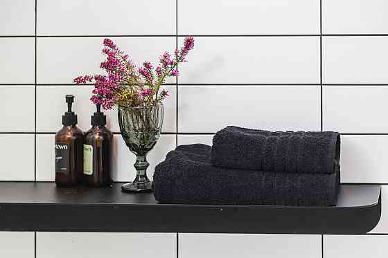 Ecotton Рушник Ecotton 70х140 см махровий банний високої щільності 420 г/м² чорний Black Киев