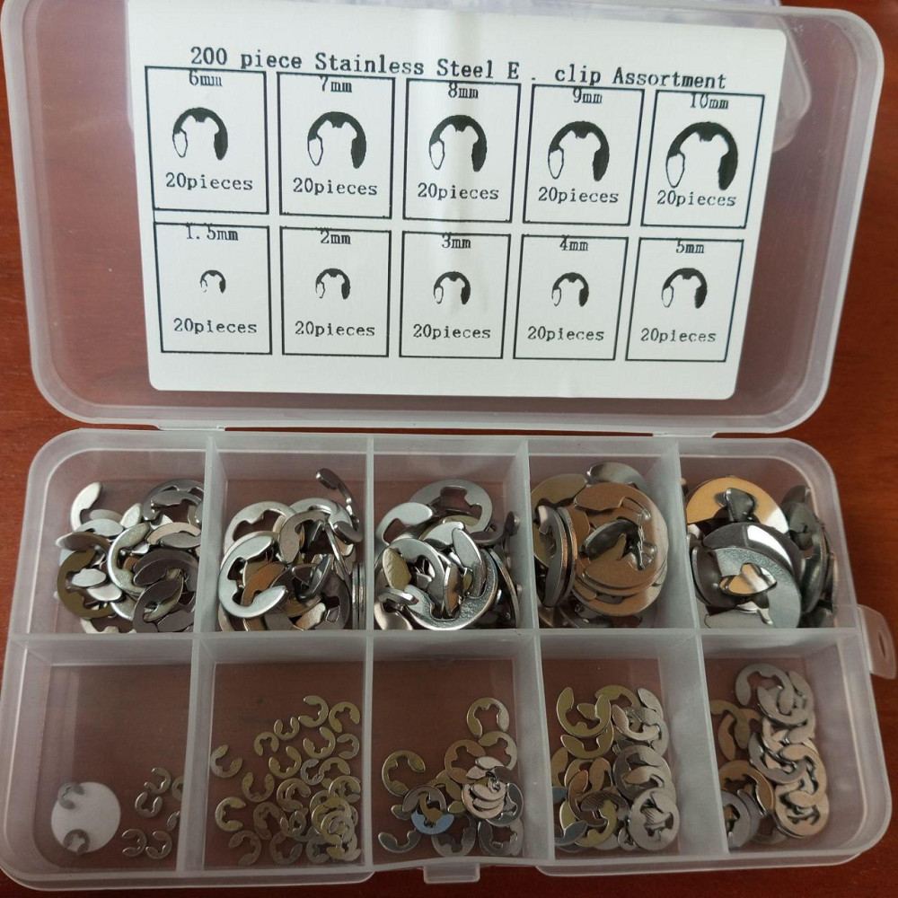 Шайбы быстросъемные стопорные кольца для вала 1.5-10мм набор, 200шт. Полтава - изображение 1