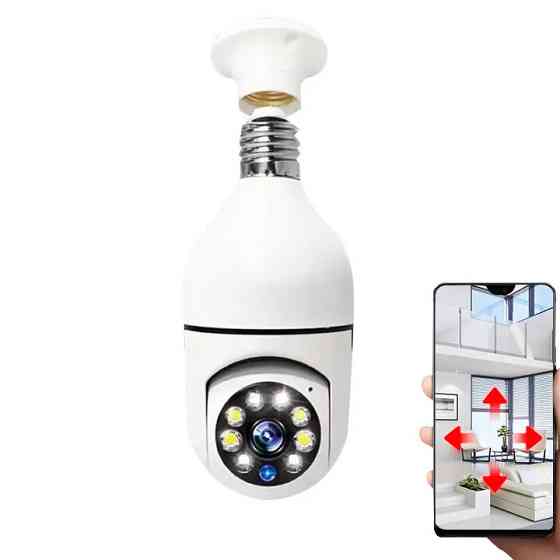 Камера спостереження під цоколь Е27 Wifi IP Smart Camera 360° 1080P AC Prof 4252 Київ