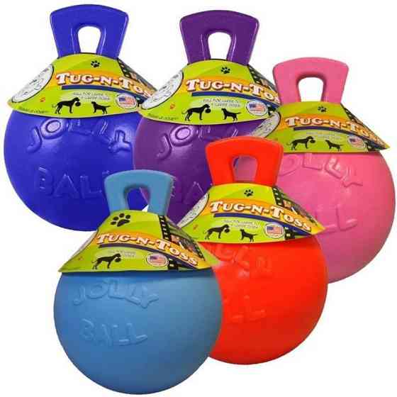 Jolly Pets TUG-N-TOSS (Джолли Пэтс Таг-н-Тосс) игрушка гиря для собак Средний - 13х21х13 см, Красный Запорожье