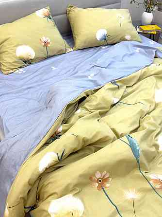Ecotton Комплект постільної білизни Ecotton двоспальний 180х215 см гірчичний Кульбаби (21211АВ) Коломия