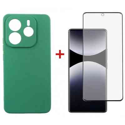 Чохол до мобільного телефона Dengos Kit Xiaomi Redmi Note 14 case Soft + glass (Mint) (DG-KM-131) Вінниця