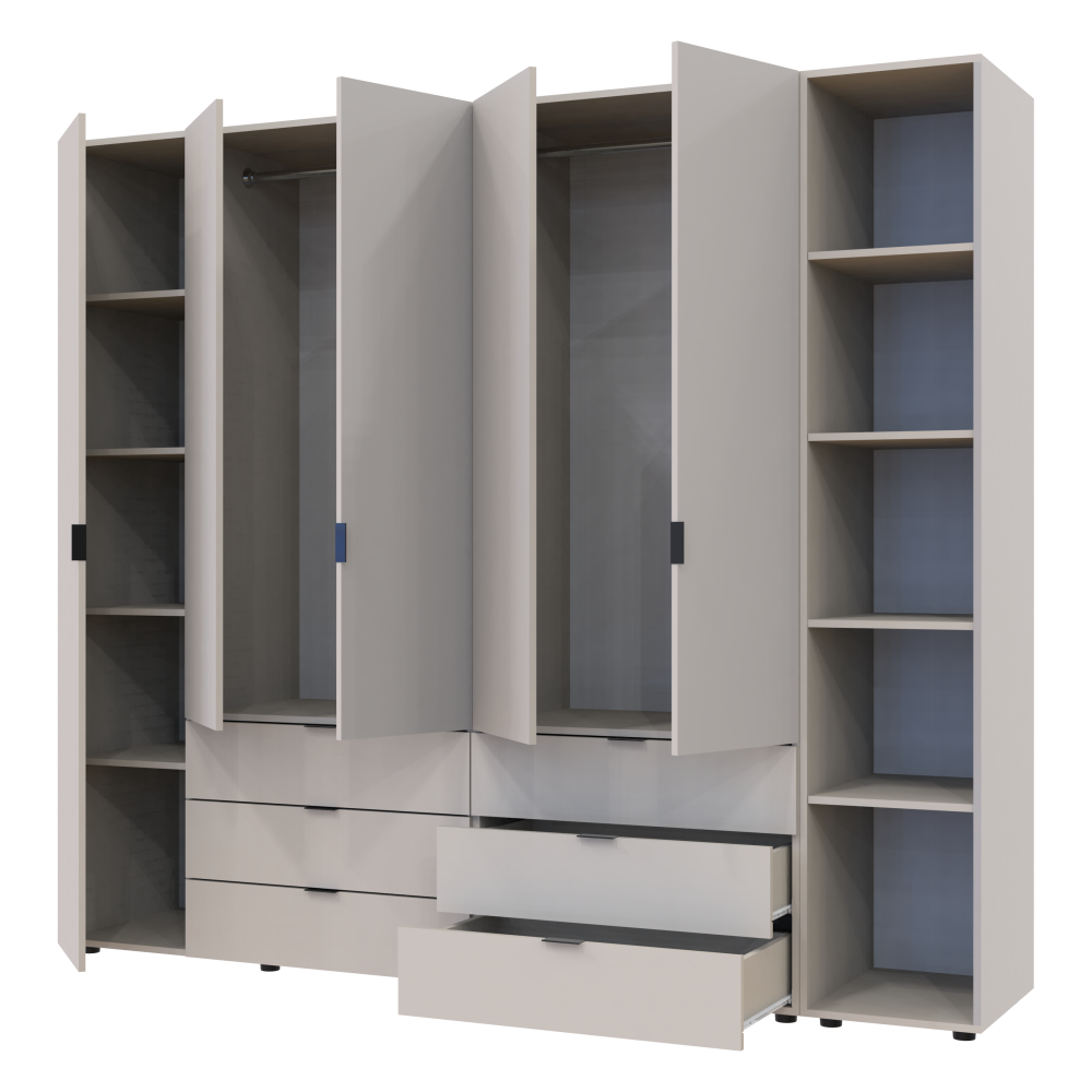 Комплект шаф для одягу Doros Гелар (3 шт.) 231,9х49,5х203,4 см Кашемір (DRS-011250) Львів - фото 10