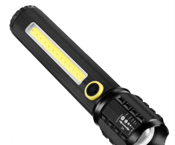 Светодиодный ручной фонарик Bailong BL-C73-P50 -COB зарядка USB,3 режима свечения,ZOOM, выдвижной ме Киев