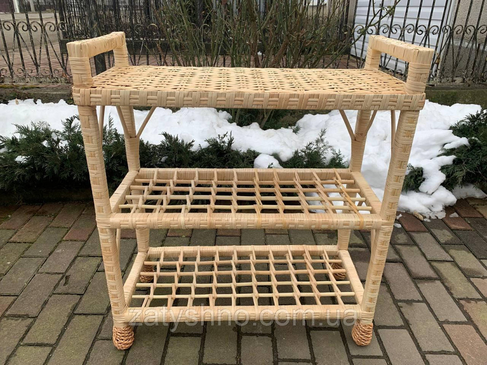 Этажерка для обуви из лозы натуральная Киев - изображение 3