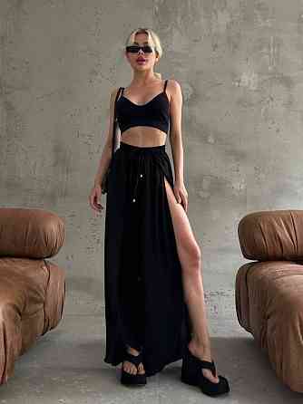 Жіночі легкі штани з розрізами американський креп 48/50 Одеса