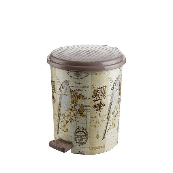 Відро для сміття з педаллю 17 літрів Elif (Еліф), №4, Birds (Птахи). Одеса - фото 1