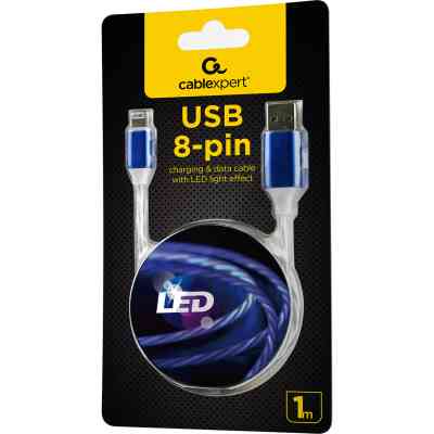 Дата кабель USB 2.0 AM to Lightning 1.0m 2A Cablexpert (CC-USB-8PLED-1M) Винница