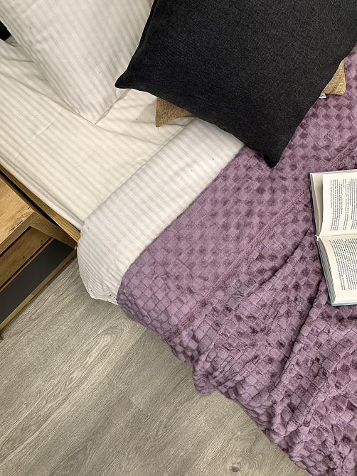 Плед-покривало Шахи 200х210 см (+-5см) Ліловий (87-034) Київ - фото 7