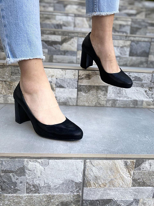 Stepter Туфлі жіночі STEPTER чорні натуральна шкіра каблук 7 см розмір 39 (3867) Коломыя - изображение 9