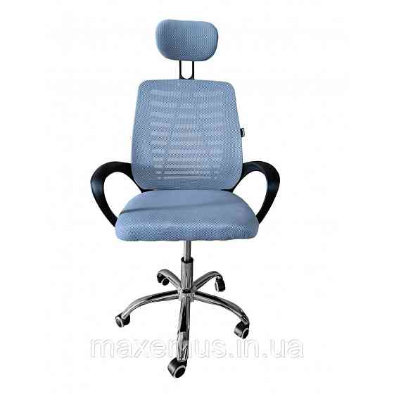 Офисное кресло операторское для персонала Bonro B-6200 с подголовником кресло для офиса Серый Мостиска