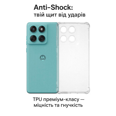 Чохол до мобільного телефона BeCover Anti-Shock Motorola Edge 60 Clear (713804) Вінниця - фото 2