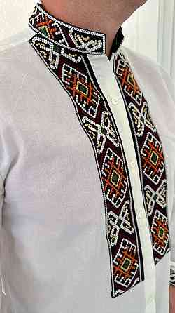 Чоловіча сучасна вишиванка з довгим рукавом котон Одеса