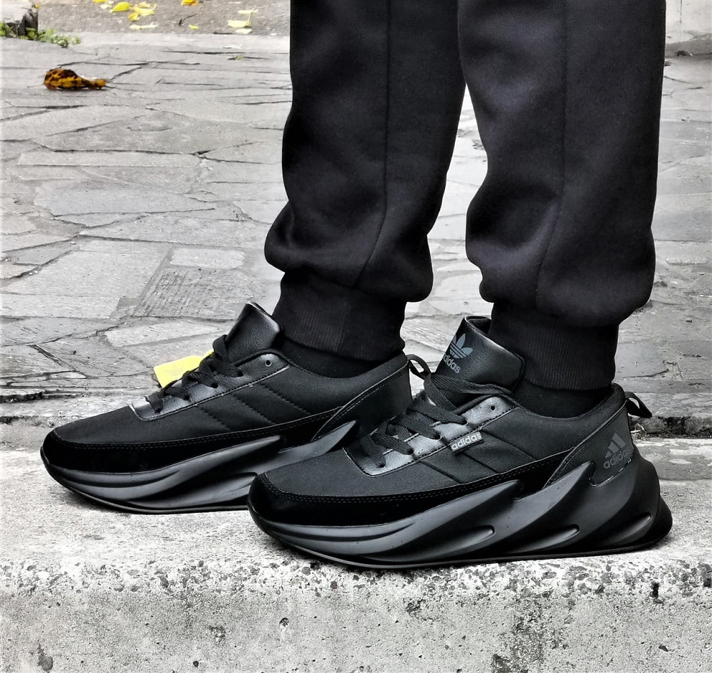 Кроссовки Adidas $harks Мужские Адидас Черные Акулы Замшевые (размеры: 41,42,43,44,45) Днепр - изображение 5