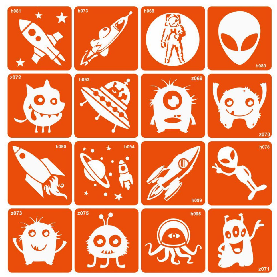 Набор трафаретов для био-тату 