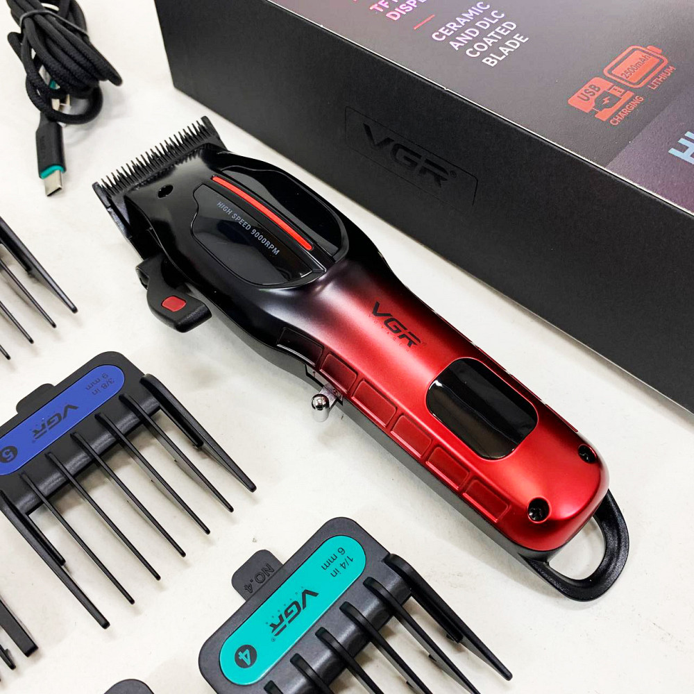 Машинка-тример для стрижки бездротова VGR, Універсальний тример для чоловіків, Тример бездротовий LQ-70 Івано-Франківськ - фото 3