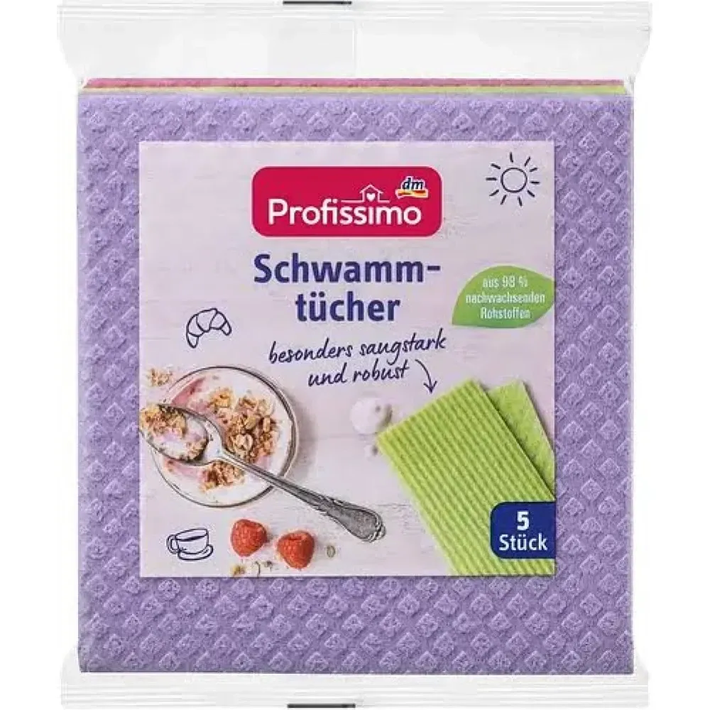Салфетки поглощающие влагу для уборке в доме Profissimo Wischtücher 5 шт Львов - изображение 1