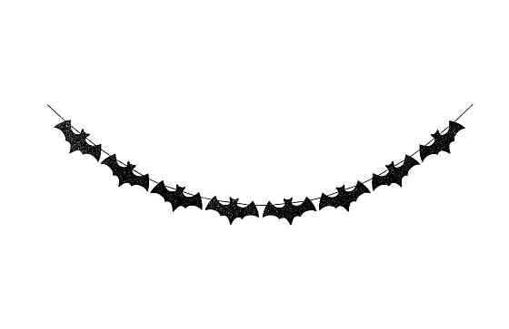 Гирлянда на Хэллоуин Летучие мыши 4 м черный Киев
