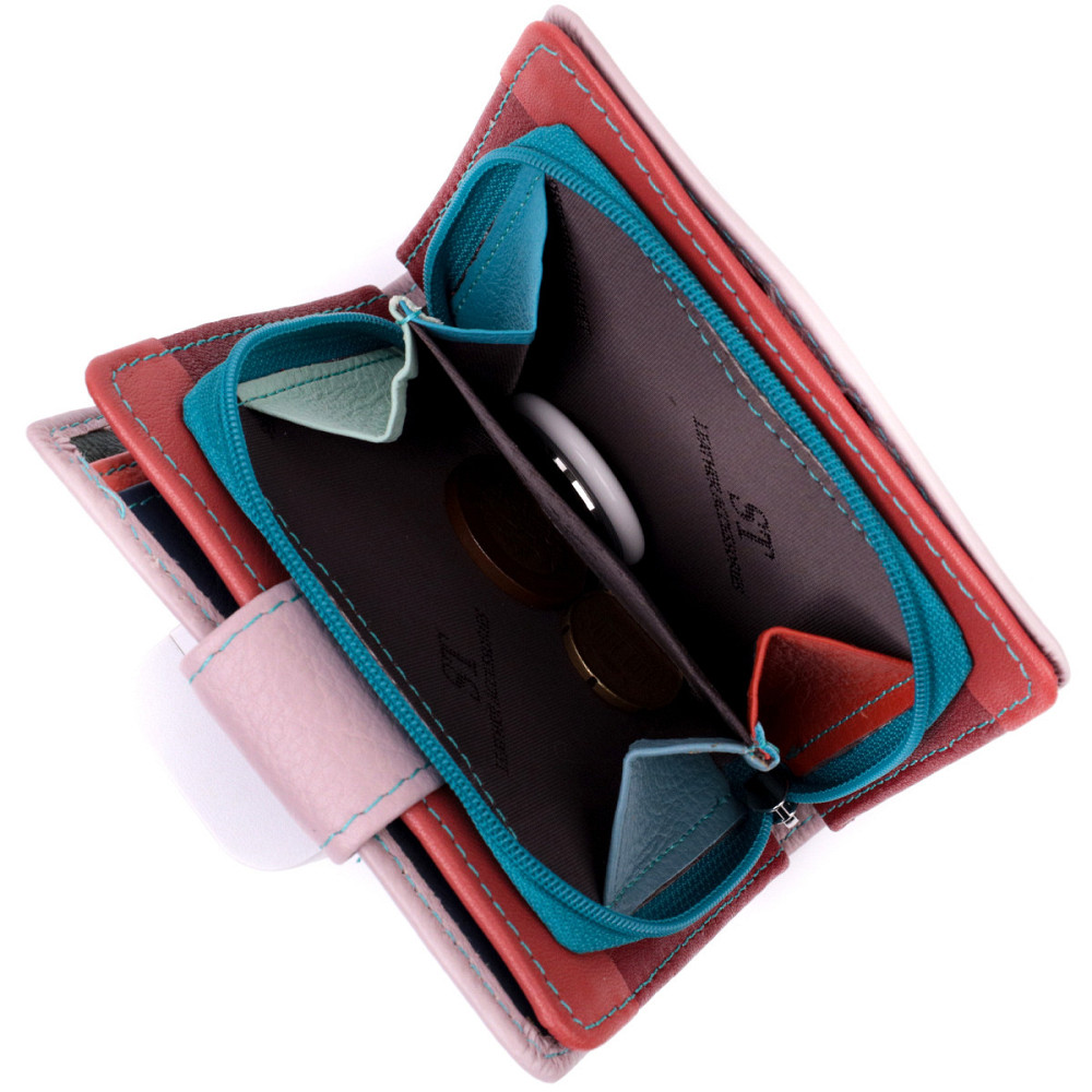 Гаманець з натуральної шкіри для жінок вертикального формату ST Leather 19439 Бежевий Київ - фото 7