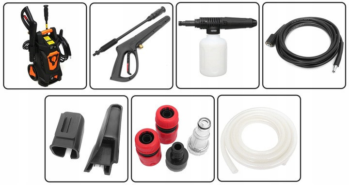 Мойка высокого давления 200 бар с аксессуарами Kraft&Dele (KD446) 2000 Вт Нововолынск - изображение 10