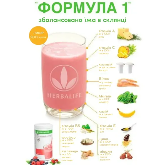 Програма Гербалайф День Ніч Смаки на вибір Коктейль Herbalife Коктейль для контролю ваги, коктейль для сну та схуднення Дніпро