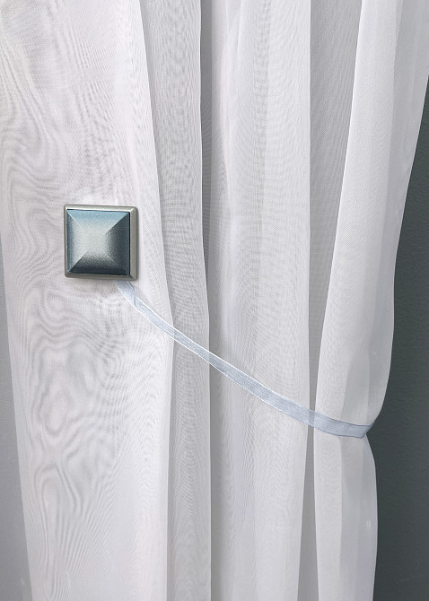 Магниты для штор и гардин Квадрат двусторонние набор 2 шт Голубой с серым (81-138) Киев - изображение 2