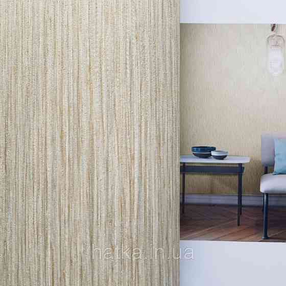 Шпалери вінілові на паперовій основі Zambaiti C88134 ABITAT смуги під бамбук структурні салатний жовтий Київ