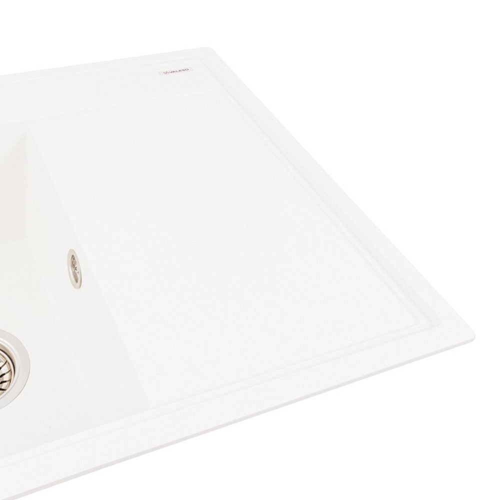 Гранітна мийка для кухні VALESO AZURIT 7950 матова Білосніжна Коломыя - изображение 3