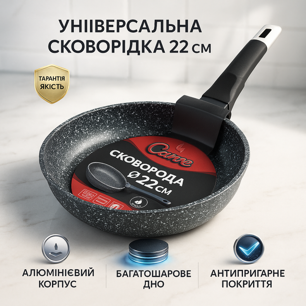 Сковорода для легкого приготування Unique, Сковорода кухонна для кухні кухаря ON-39 Львів - фото 10