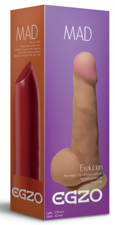 Фалоімітатор EGZO Ciberskin DS006 (17 см х 4,2 см) Sex Aura Київ