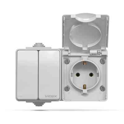 Розетка Videx BINERA IP65 зовнішня 1ая із заземленням (BINERA IP65 наружная 1ая с заземлением) Вінниця