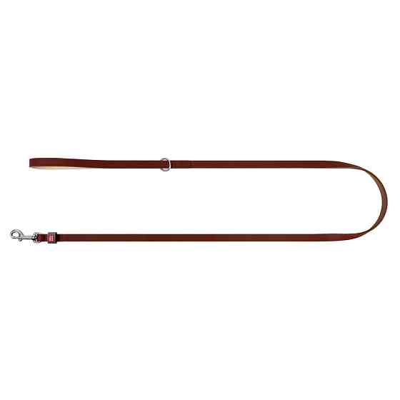 Повідець для котів та дрібних собак шкіряний WAUDOG Classic, XXS-XS, Ш 12 мм, Дов 122 см коричн Коломыя