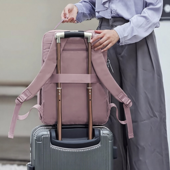 Рюкзак міський для ноутбука з протиударним відділенням, дорожній для подорожей 41х30х13 см, фіолетовий Кам'янець-Подільський