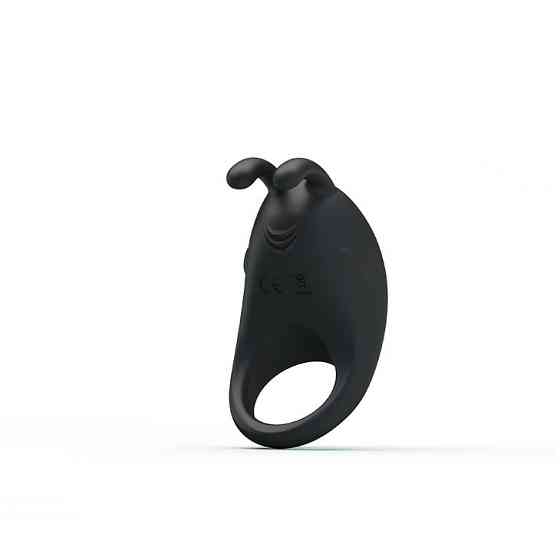 Эрекционное виброкольцо Pretty Love Rabbit Vibrator с клиторальной стимуляцией, черное Sex Aura Киев