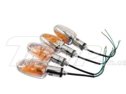 Повороты мини (компл 4шт) лодочка (хром, прозрачное стекло) Мукачево - изображение 1