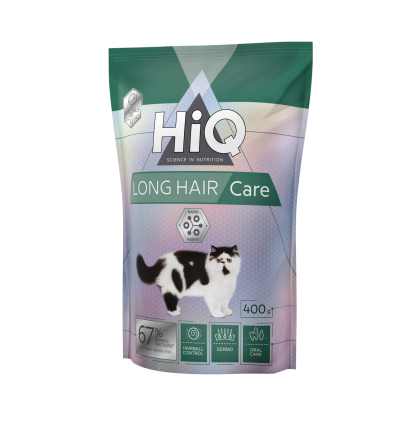 HiQ LongHair Care Сухий корм для дорослих довгошерстних котів, 400 г Київ